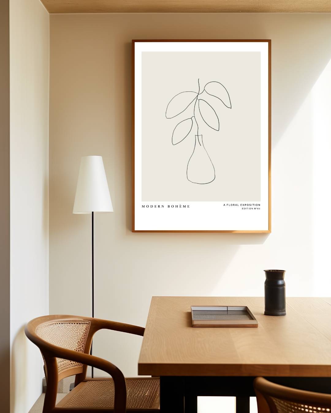 Elegante tak Poster – staande poster voor modern interieur
