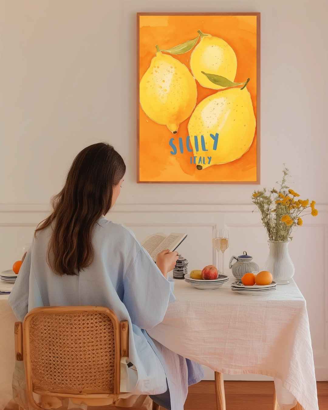 Sicilian Citrus Delight Poster – staande poster voor modern interieur