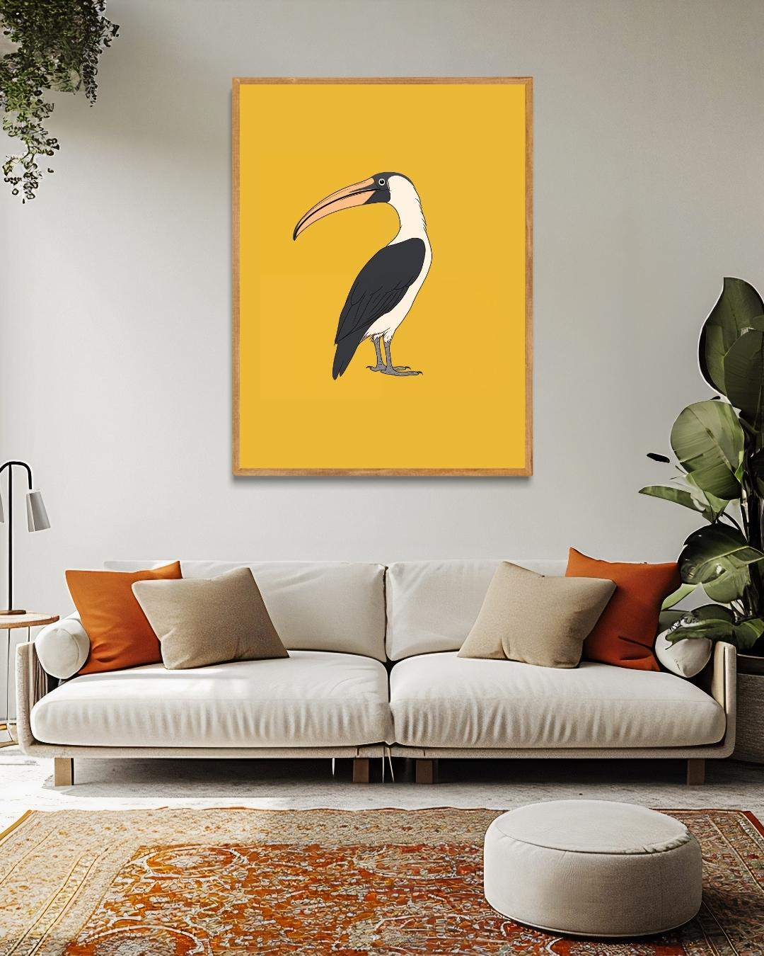 Toekan Poster – staande poster voor modern interieur