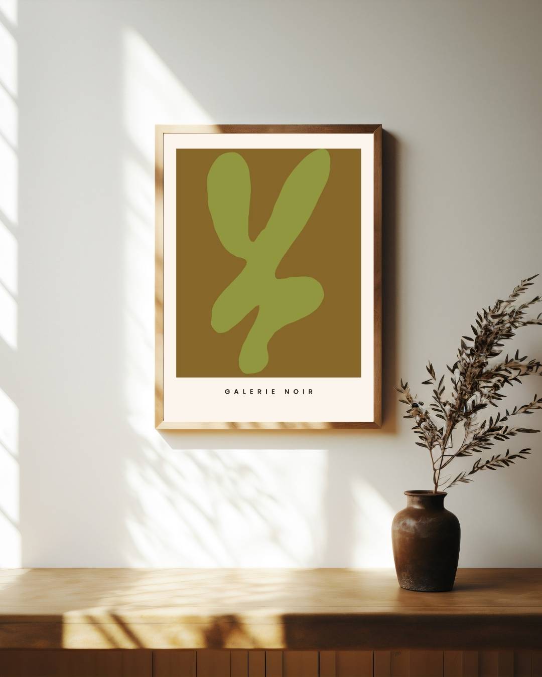Abstracte groene vorm Poster – staande poster voor modern interieur