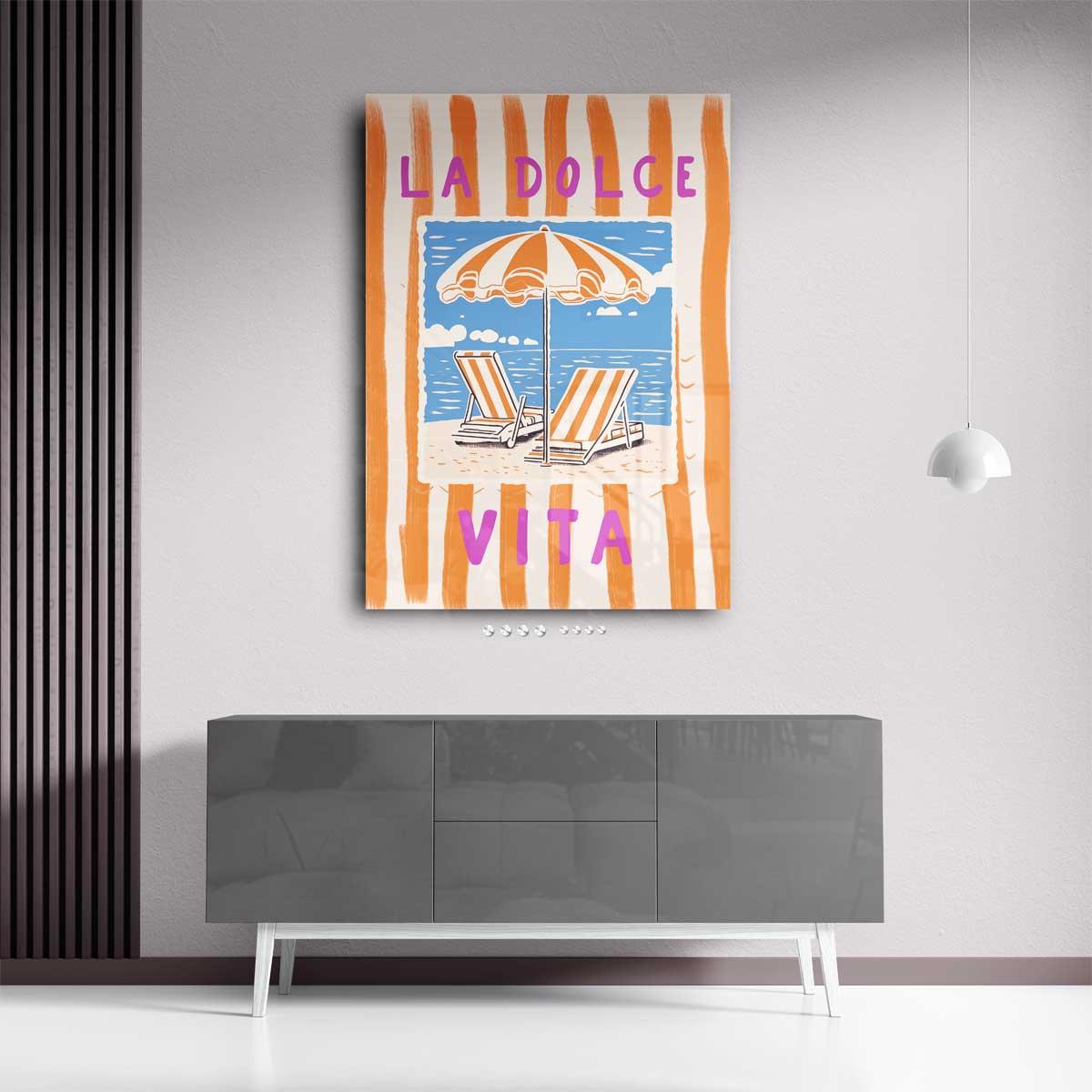 La dolce vita aan zee – staande wandkunst voor woonkamer of interieur