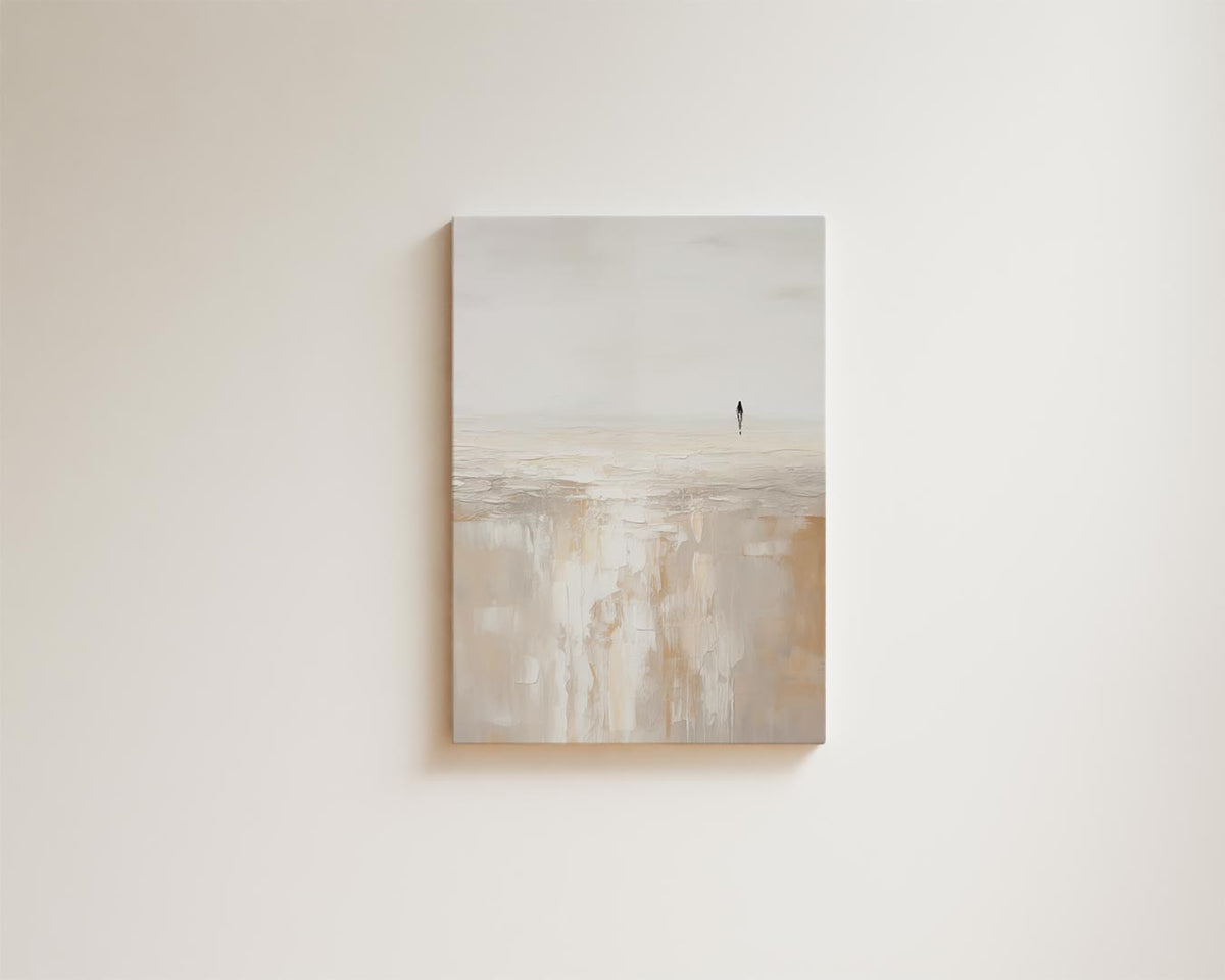 Alleen aan de waterlijn – staand kunstwerk voor modern interieur