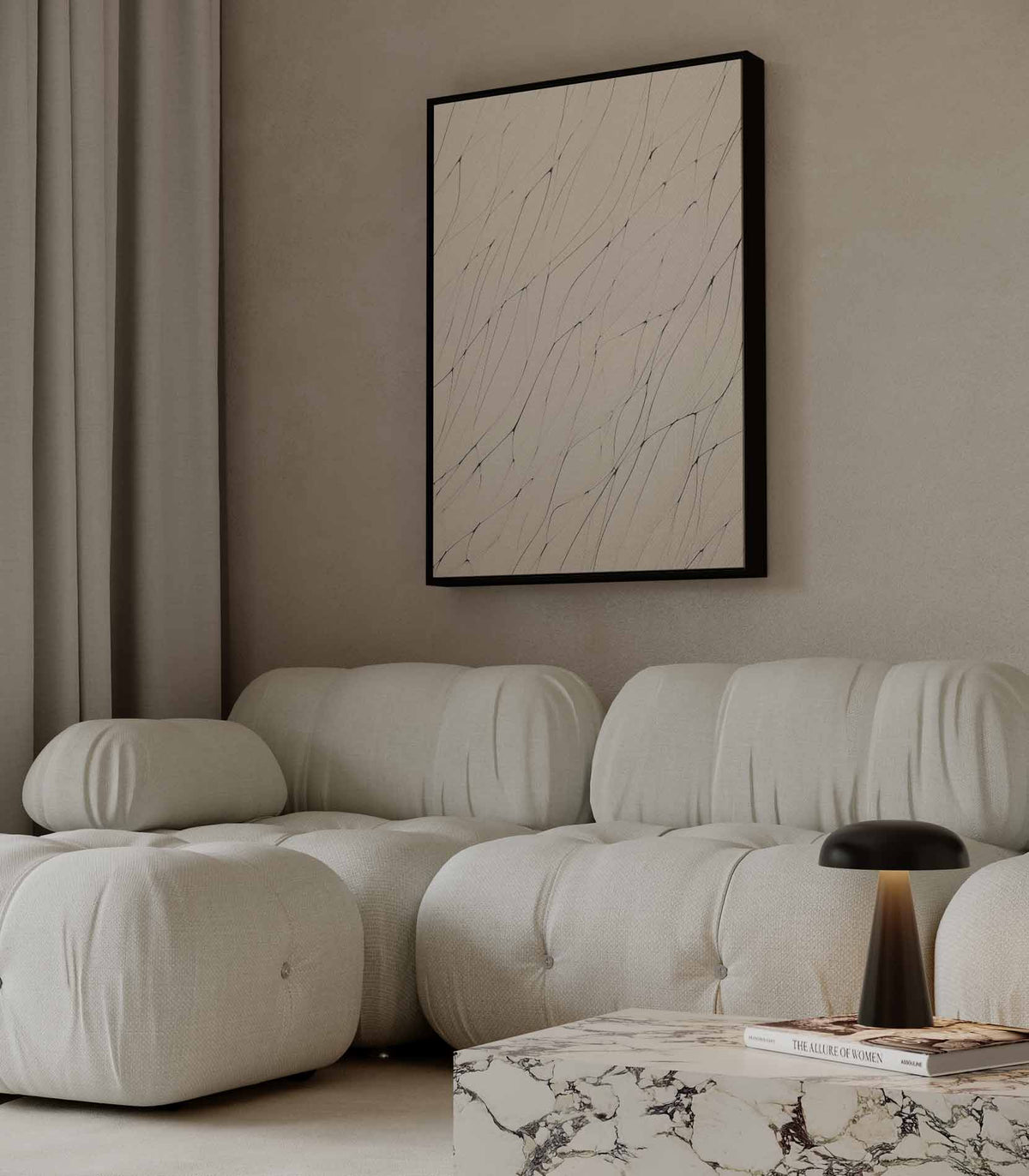 Netstructuur – canvas wanddecoratie in portret formaat