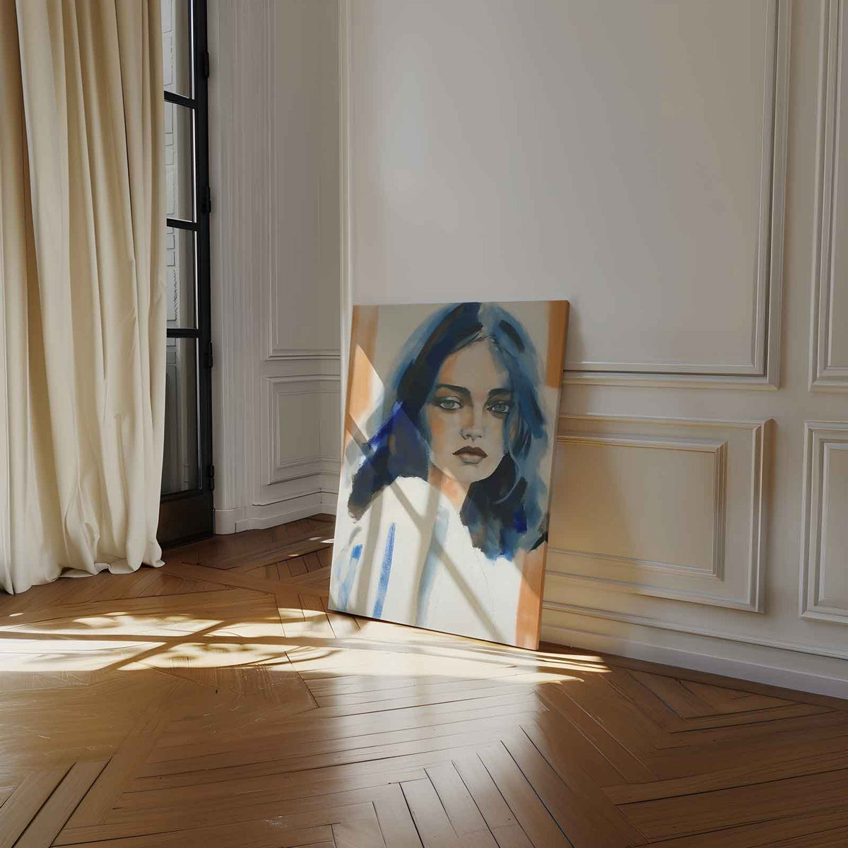 Portret van een vrouw – staand kunstwerk voor modern interieur