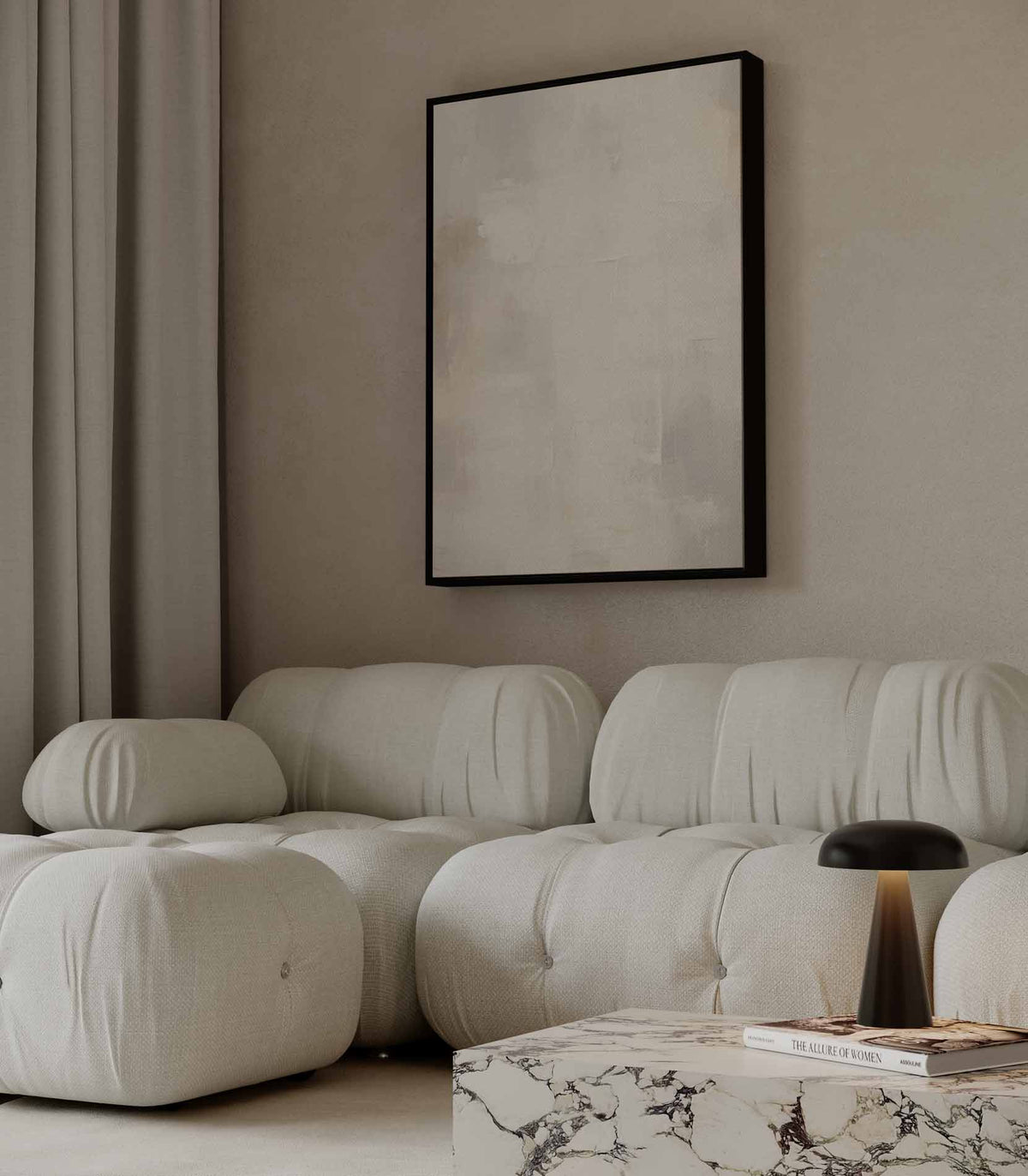 Lichte abstracte structuur – staand kunstwerk voor modern interieur