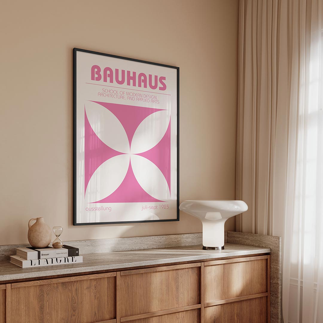 Vorm en kleur – geometrische Bauhaus poster in staand formaat