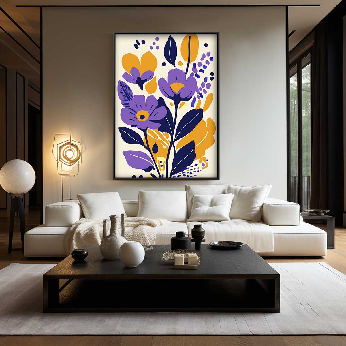 Kleurrijke Bloemenpracht – dibond wanddecoratie in staand formaat