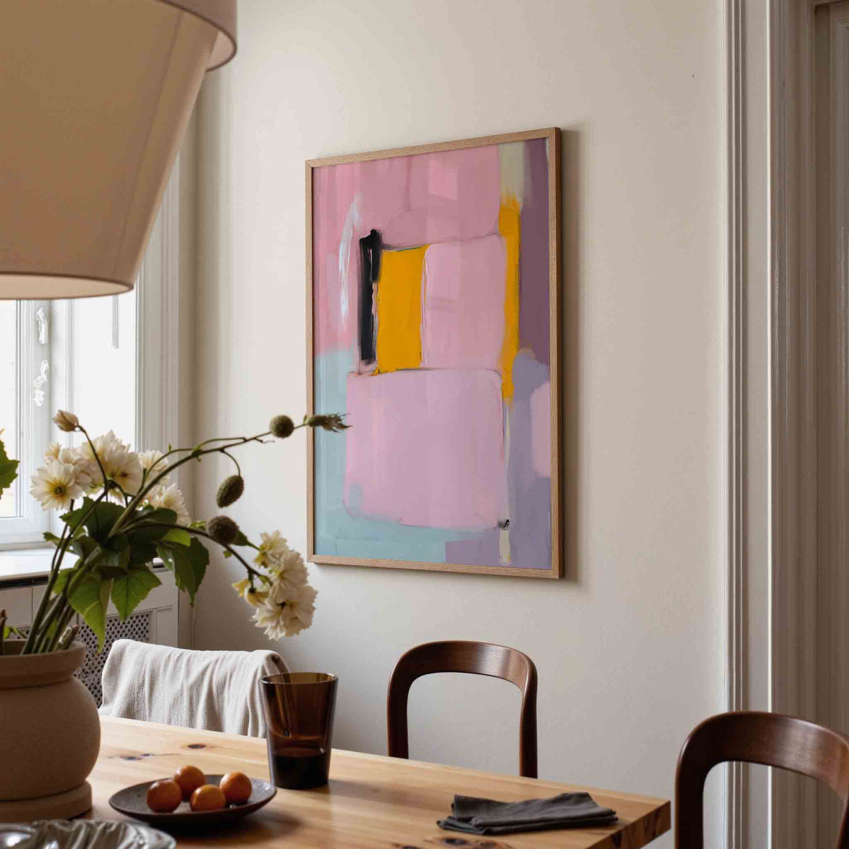 Abstracte vormen – kunst en design poster in portret formaat