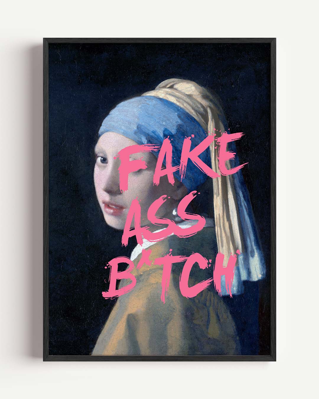 Stoere Meisje met de Parel – Popart en Streetart portret poster als wanddecoratie