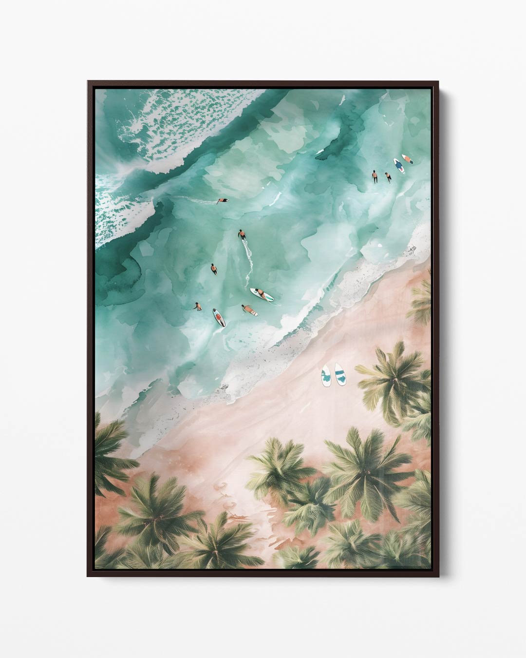 Zonnige Surfparadijs – portret kunstwerk als wanddecoratie