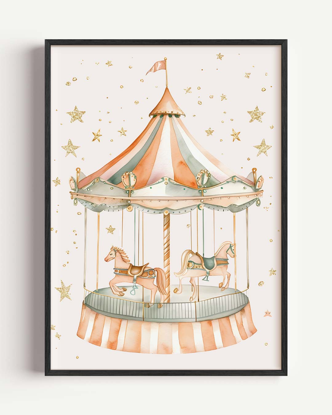 Magische Carrousel Droomposter – kids portret poster als wanddecoratie