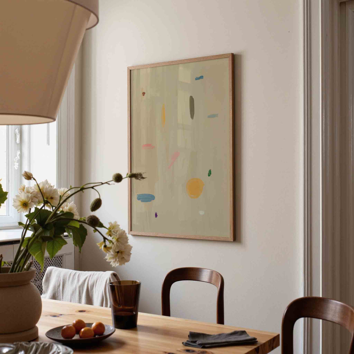 Abstracte vormen – eigentijdse illustratie poster in staand formaat