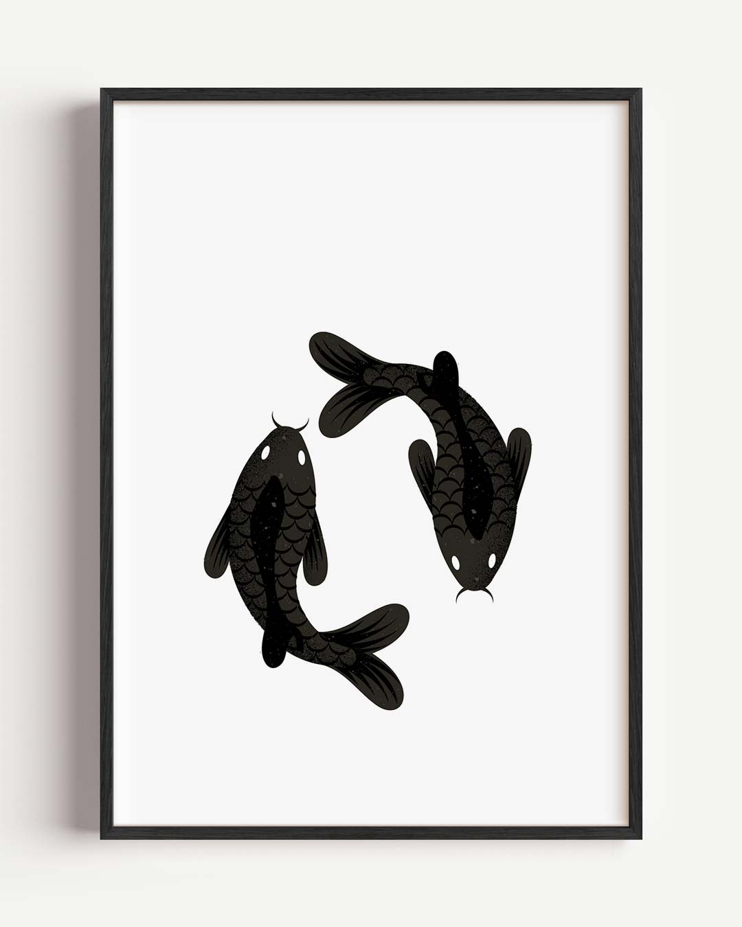 Koi Vissen Yin Yang – zomer portret poster als wanddecoratie