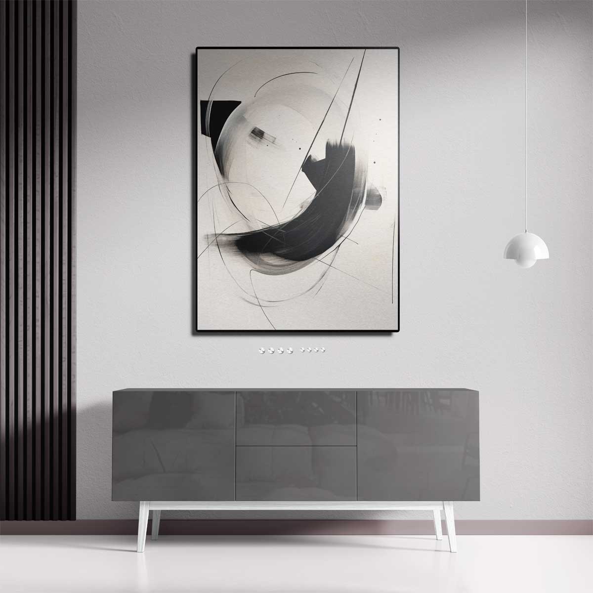 Dans van Zwart en Wit – dibond kunstwerk als wanddecoratie