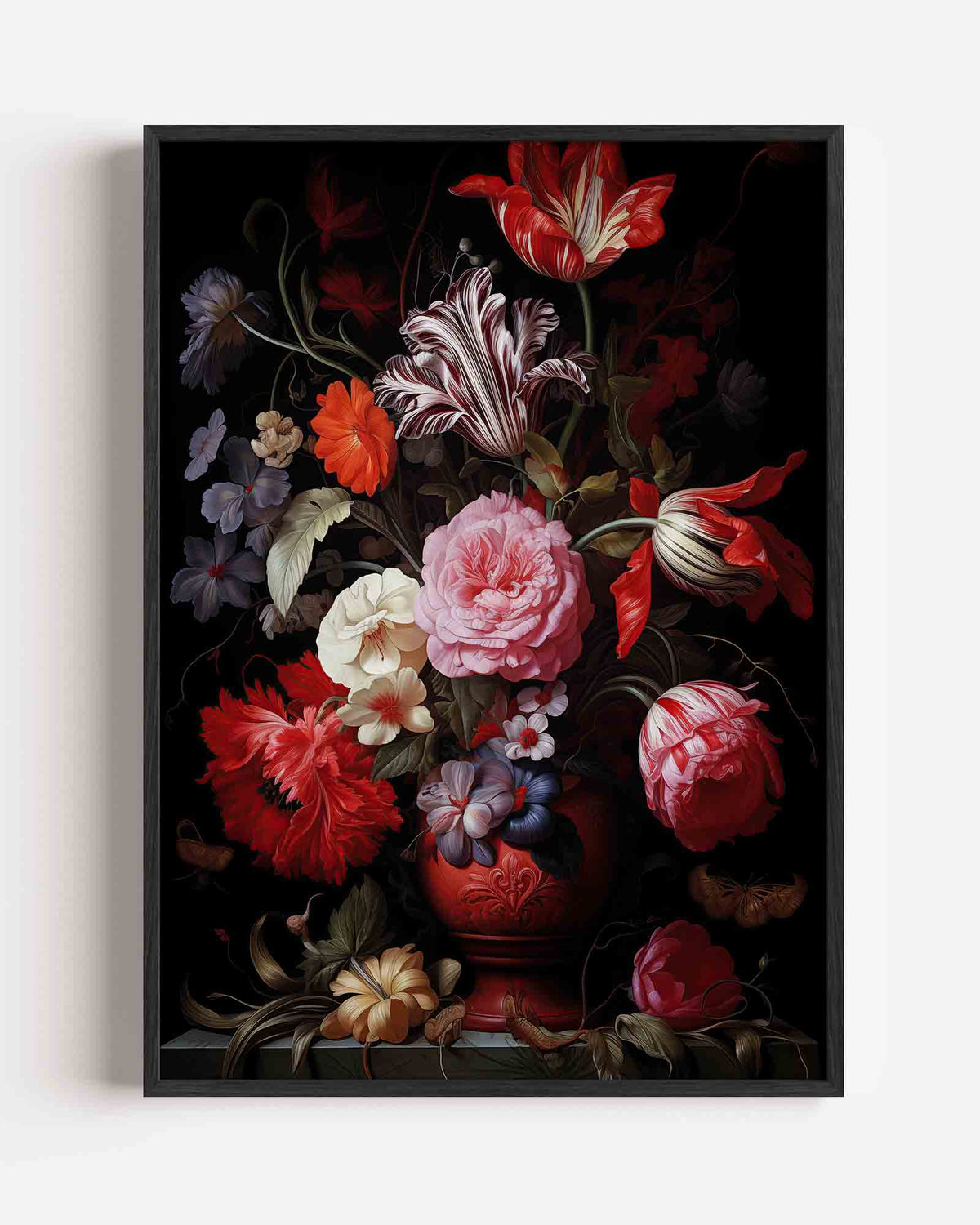 Bloemen in vaas – botanische portret poster als wanddecoratie