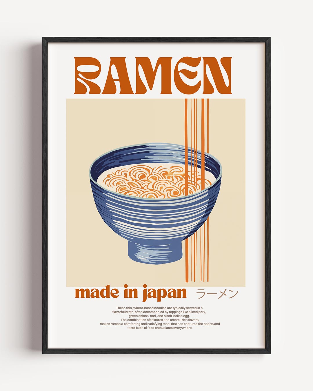 Ramen kunstposter – keuken portret poster als wanddecoratie