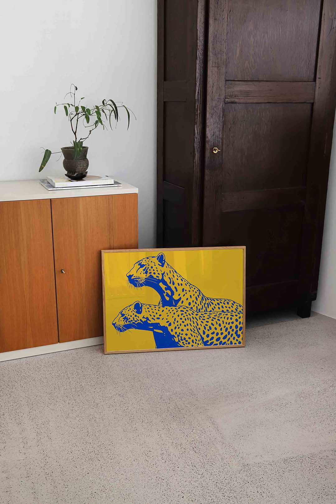 Twee luipaarden – dierenillustratie als landscape poster