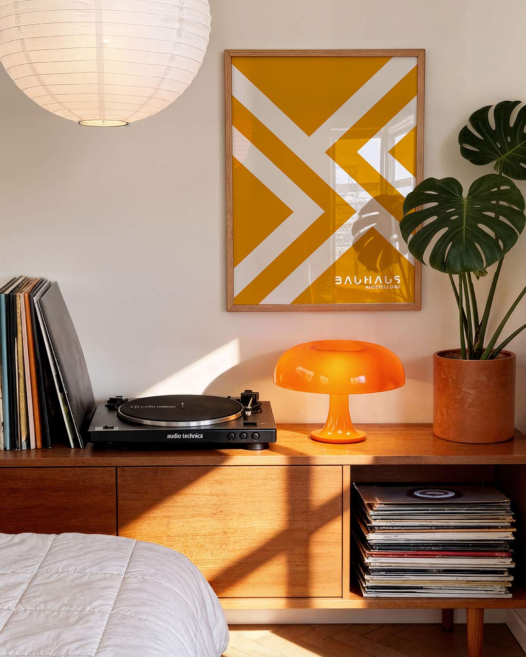 Lijnen en vlakken – geometrische Bauhaus poster in staand formaat