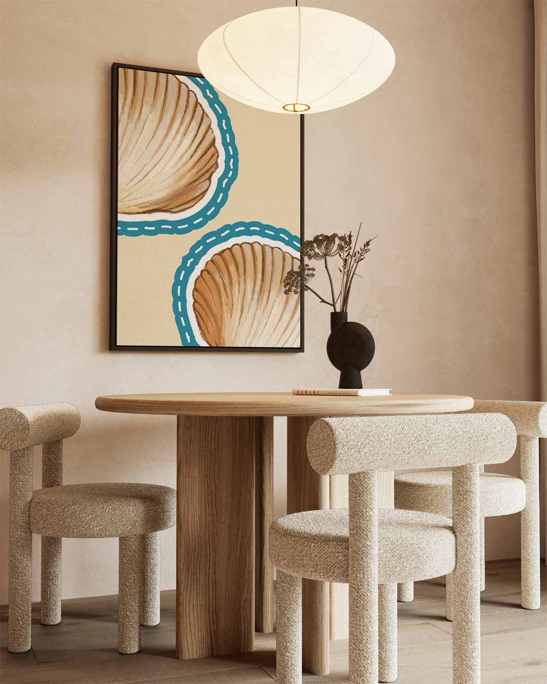 Schelpensymfonie – dibond kunstwerk als wanddecoratie