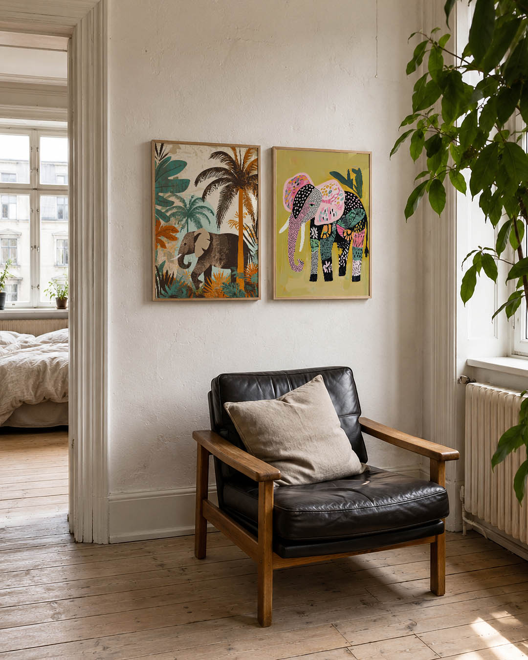 Jungle en olifant Posterset