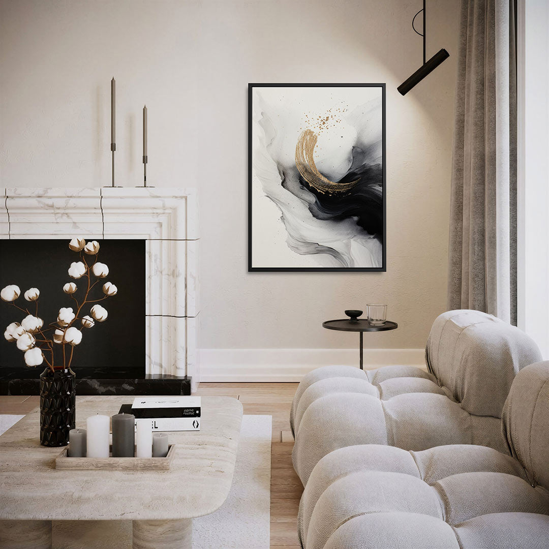 Dynamische vormen – staand wanddecoratie kunstwerk