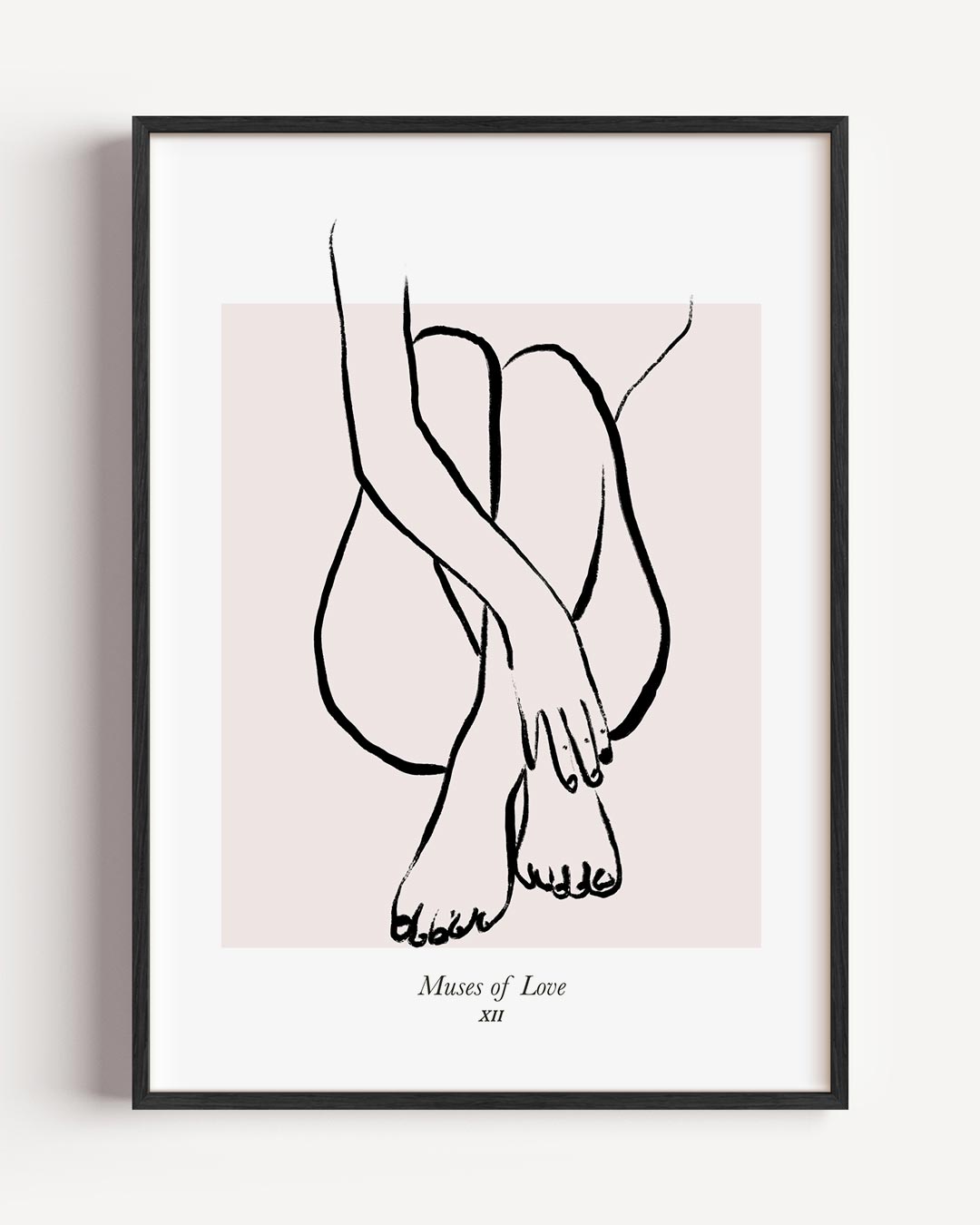 Muses of Love Kunstposter – lijntekening portret poster als wanddecoratie