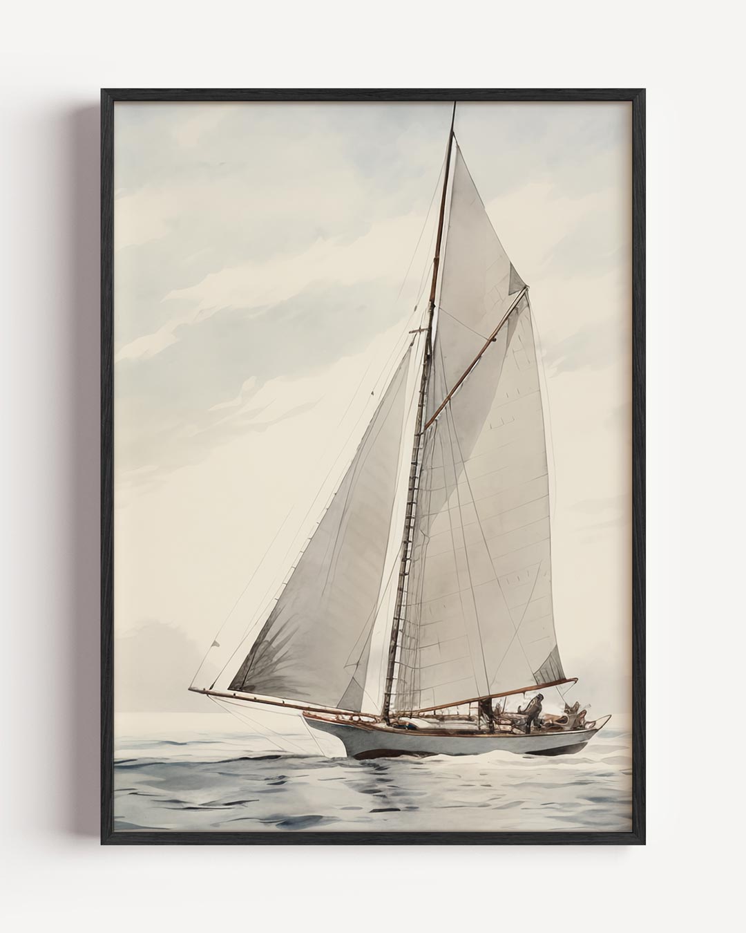 Maritieme Zeilboot – vintage portret poster als wanddecoratie