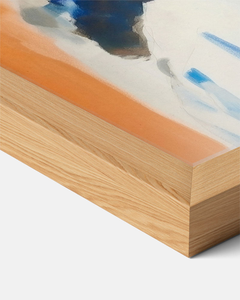 Mystieke Blauw Getinte Portretposter – staande muurposter met vrouwelijk portret