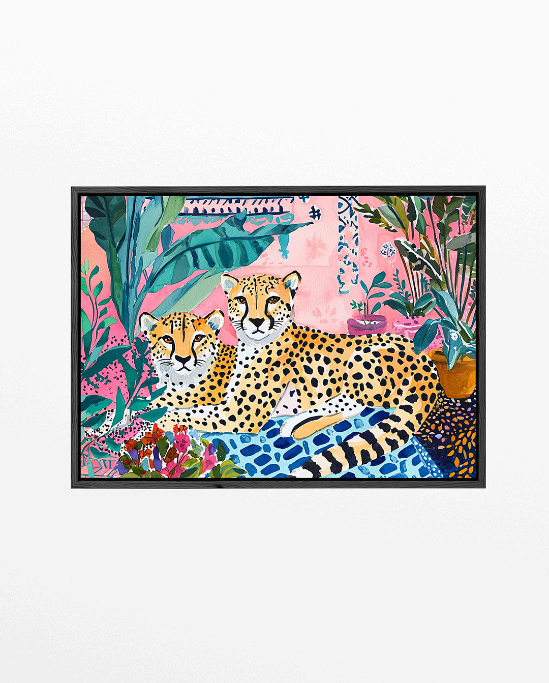 Kleurrijke dierenwereld – liggend dieren kunstwerk