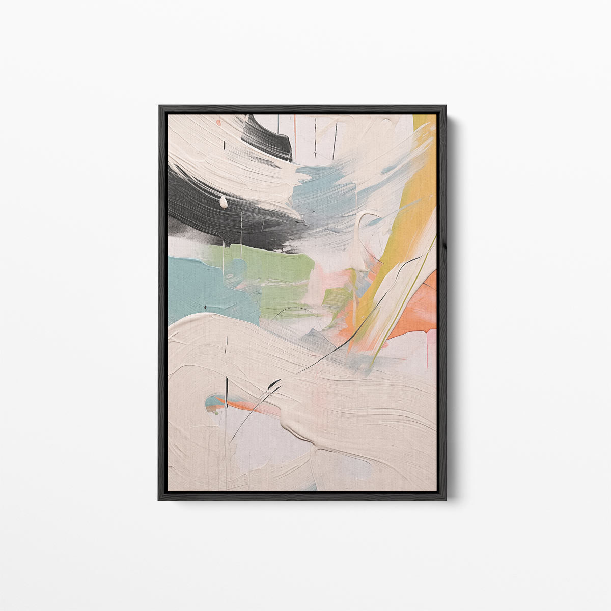 Kleurenstorm in Beweging – canvas kunstwerk als wanddecoratie