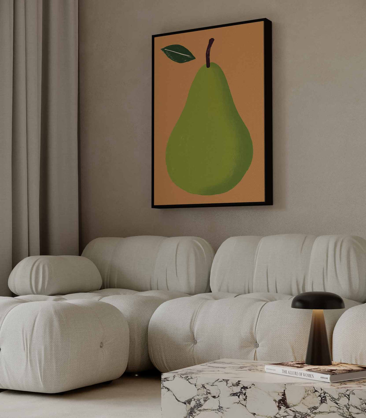Speelse Peer Illustratie – staande wandkunst voor woonkamer of interieur
