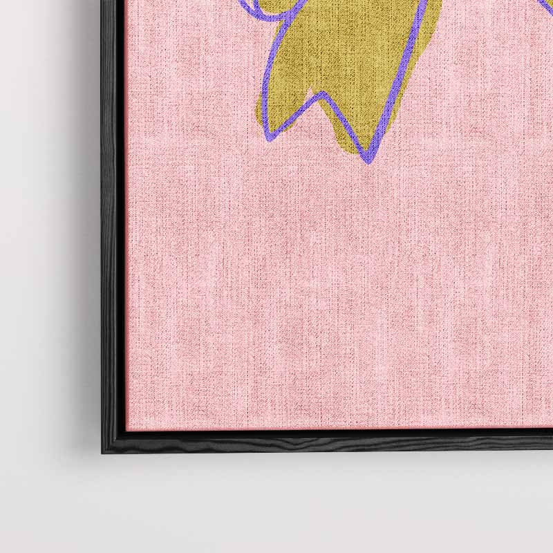 Vrolijke Strik – kunstwerk met zwarte baklijst