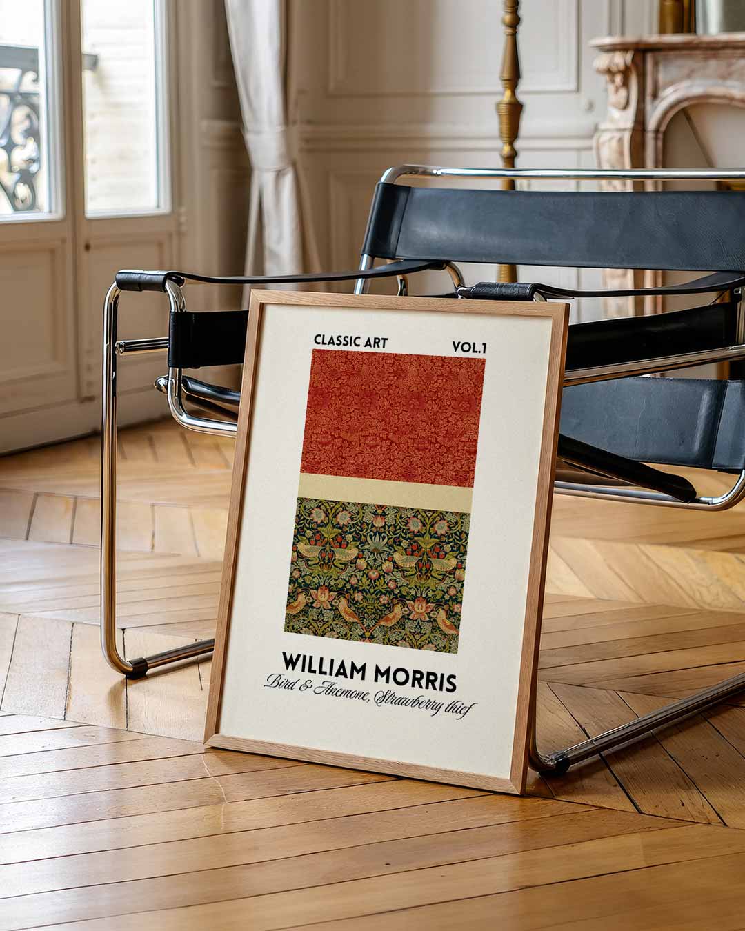 William Morris Bull & Acanthus, Strawberry Thief – William Morris poster in staand formaat