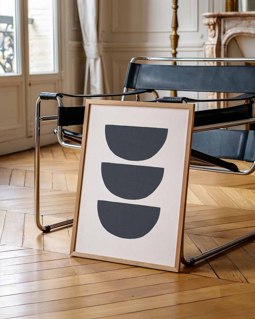Moderne Geometrische Kunstposter – staande abstracte wanddecoratie van WallArtistic