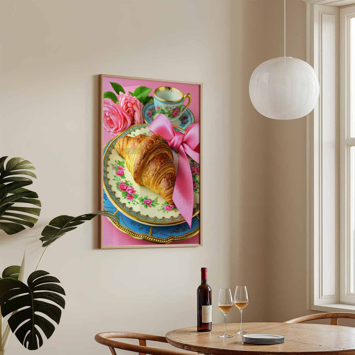 Vintage Bloemen Brunch – keukenposter in staand formaat