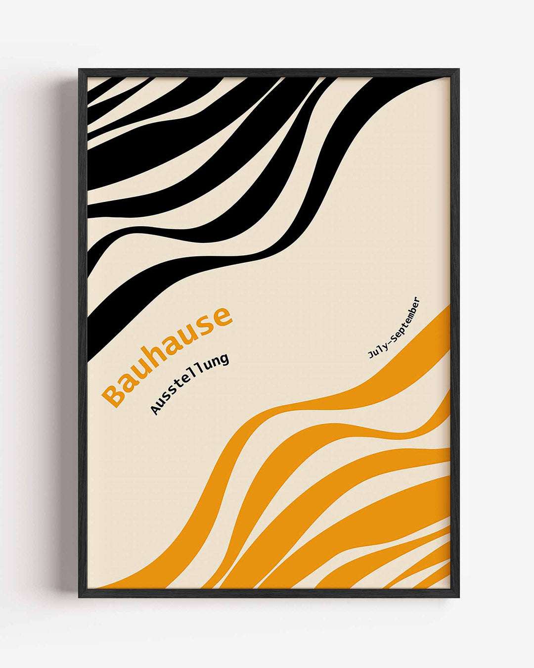 Golvend lijnenspel – staande Bauhaus poster als wanddecoratie
