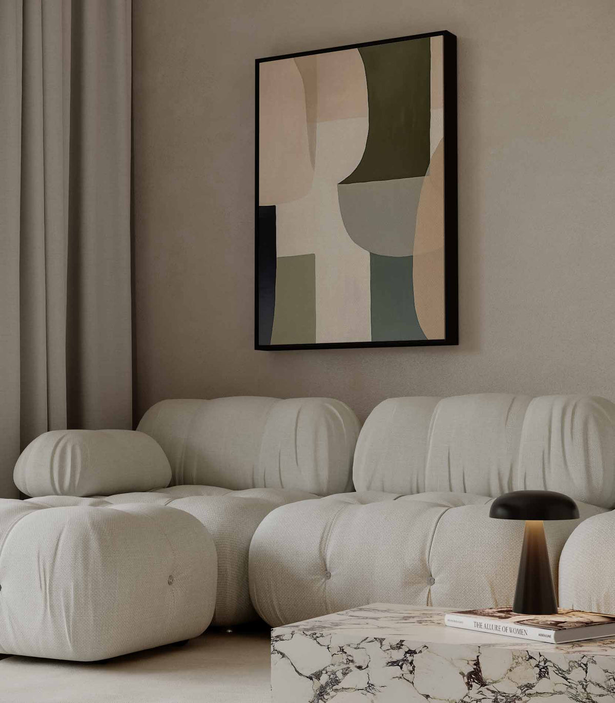 Geometrische Harmonie – dibond wanddecoratie in staand formaat