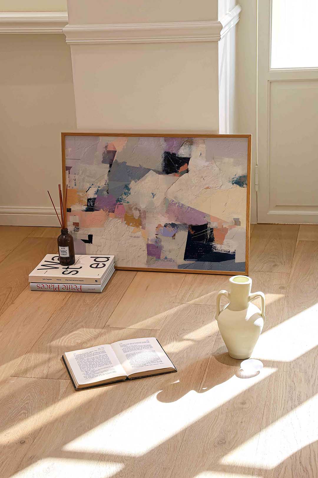 Abstracte vormen – liggende abstracte wanddecoratie van WallArtistic