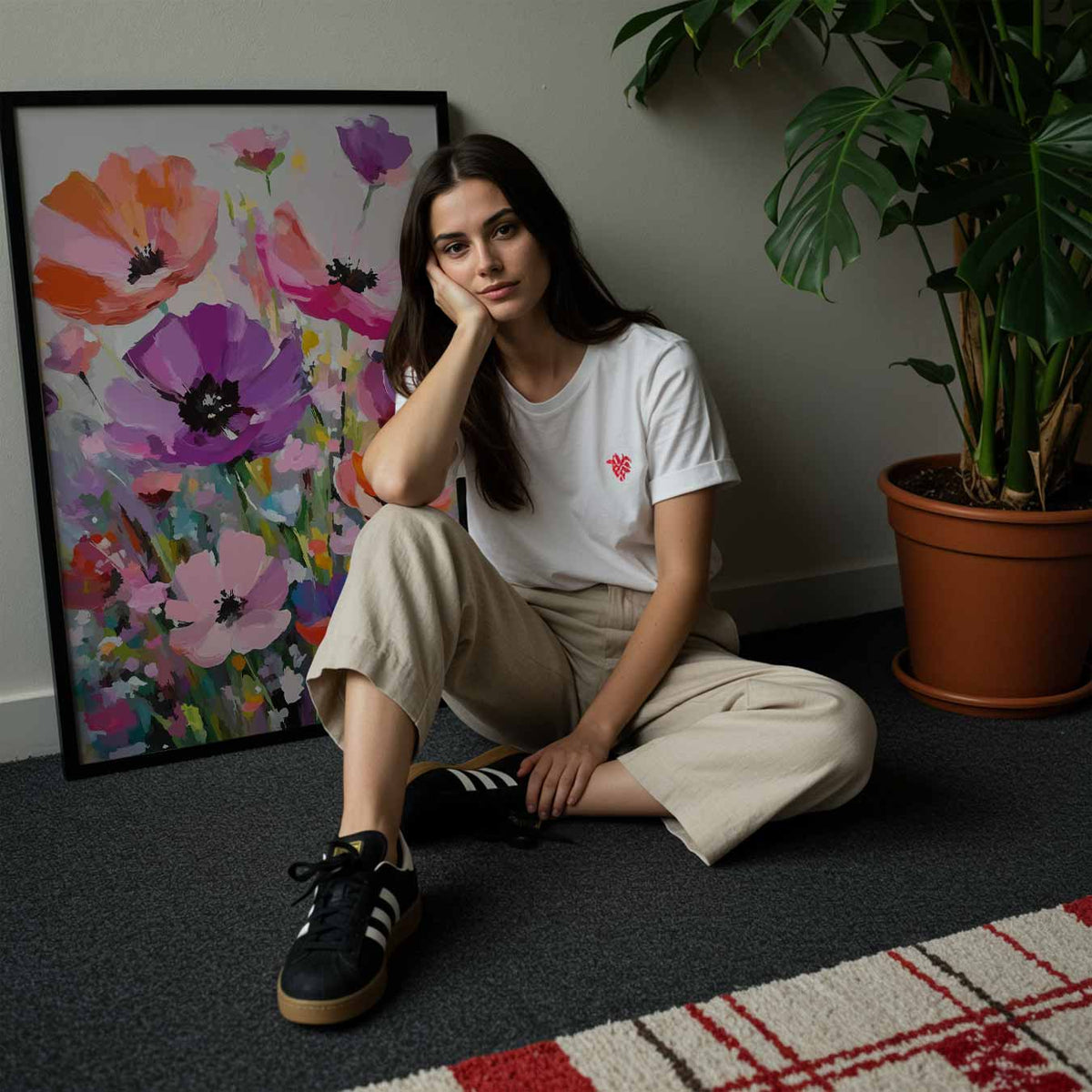 Bloemenpracht in Kleur – staande muurposter met bloemen
