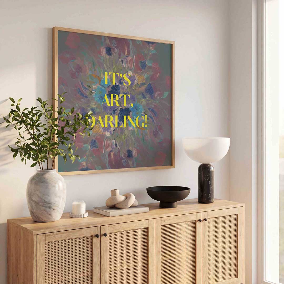 Abstracte – kleurrijke poster in vierkant formaat