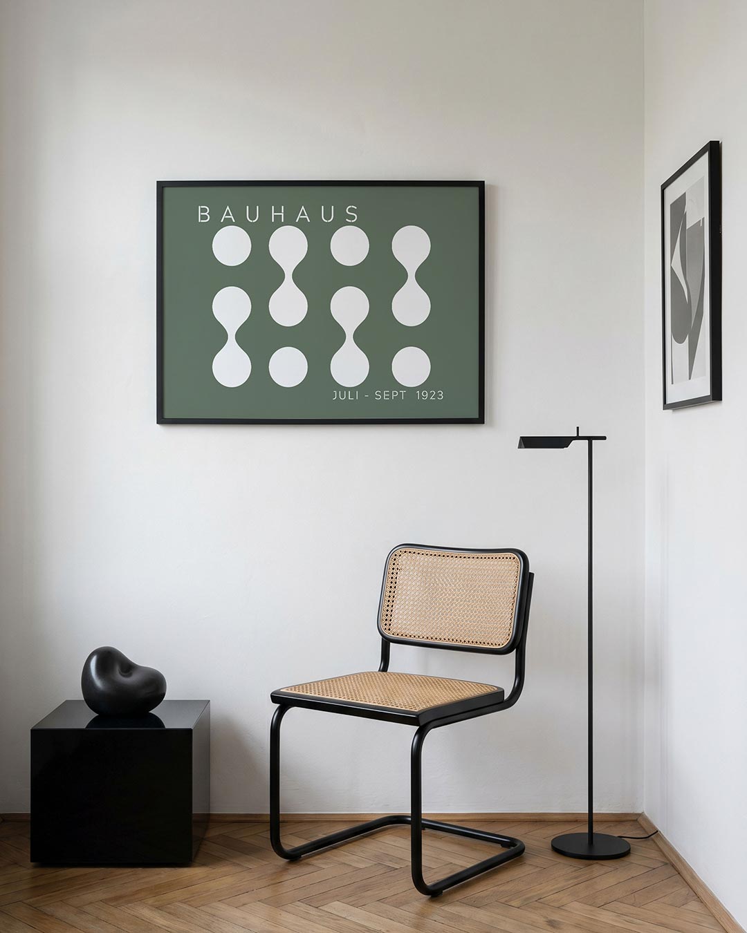 Vorm en balans – geometrische Bauhaus poster in liggend formaat