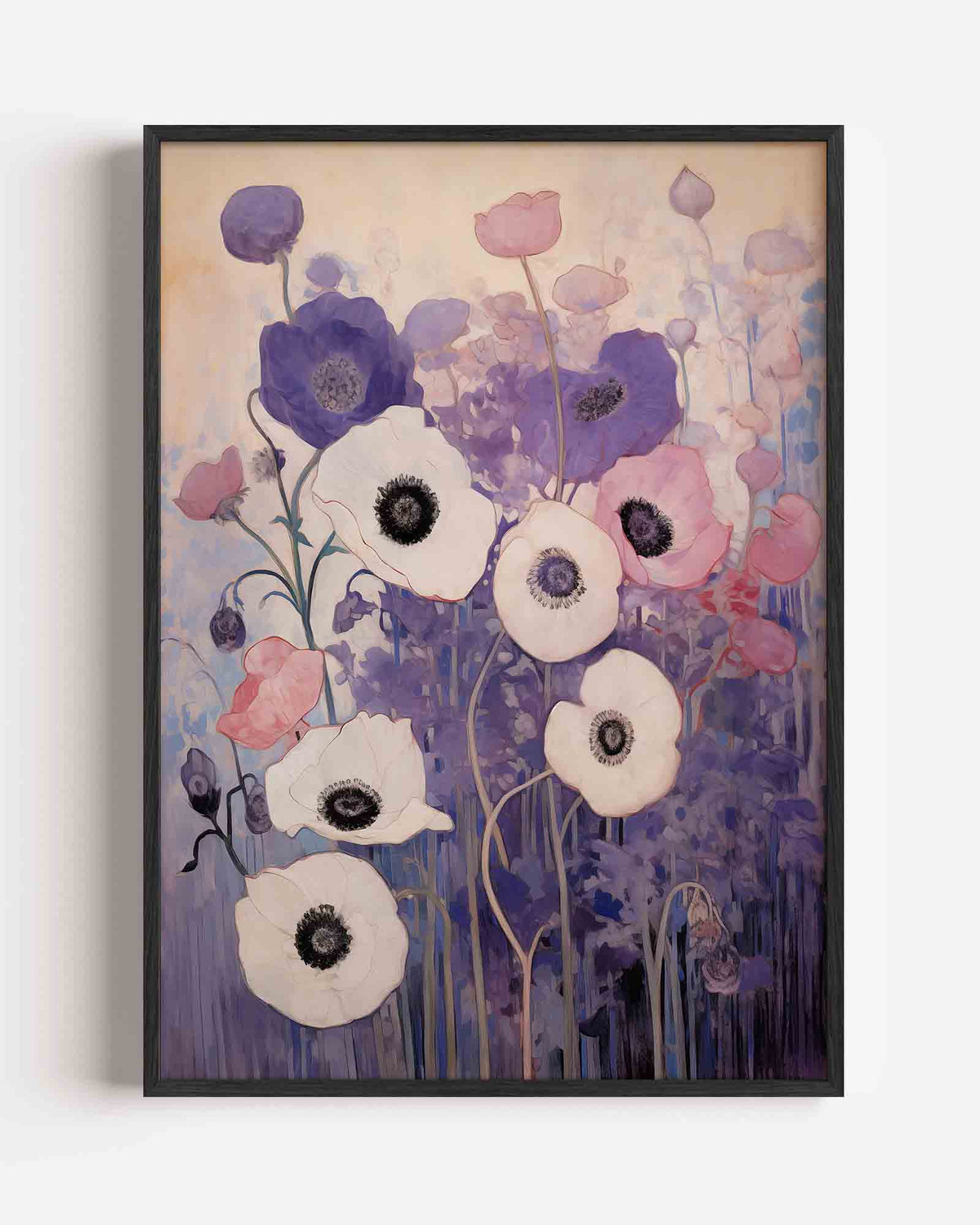 Bloemen in paarse tinten – bloemen portret poster als wanddecoratie
