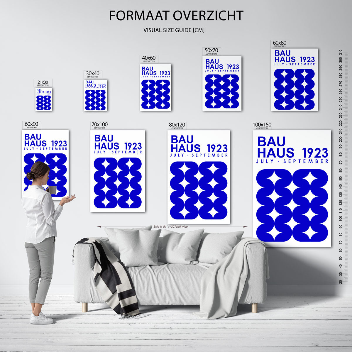 Vorm en ritme – geometrische poster in Bauhaus-stijl van WallArtistic
