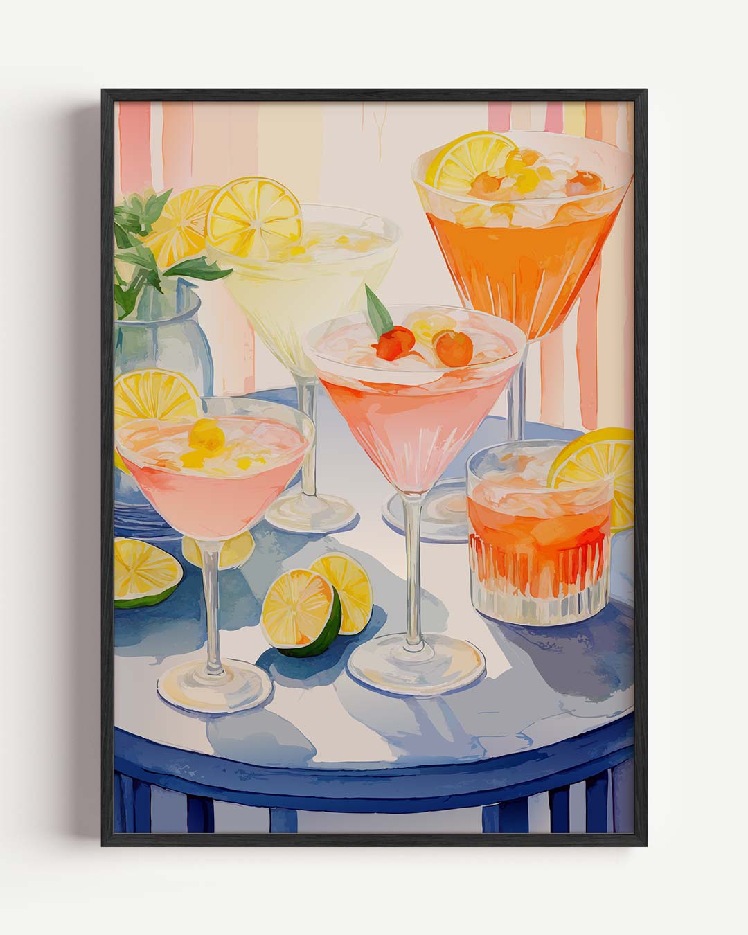 Zomerse Cocktails – keuken portret poster als wanddecoratie
