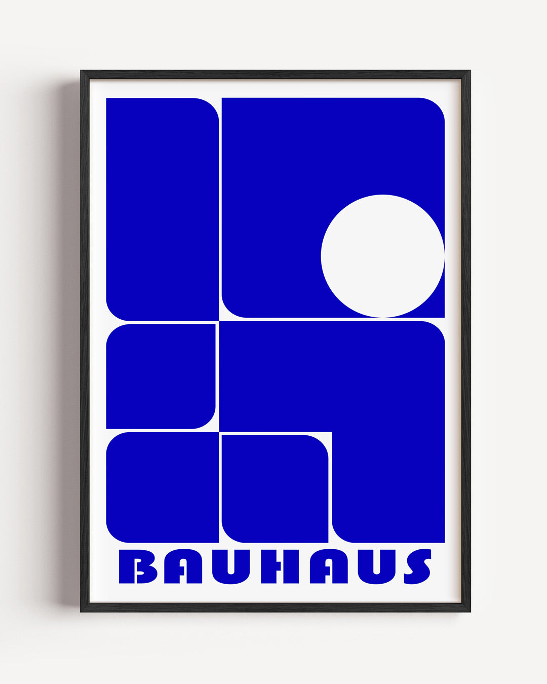Vormen en vlakken – staande Bauhaus poster als wanddecoratie