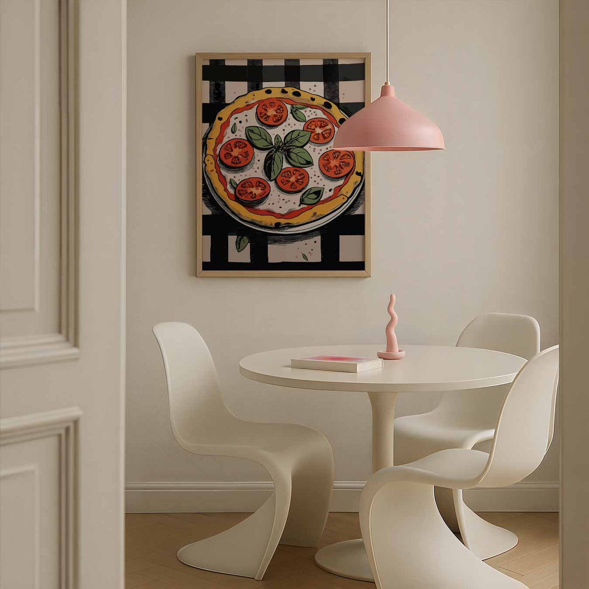 Italiaanse Pizza Illustratie – culinaire wandkunst als portret poster