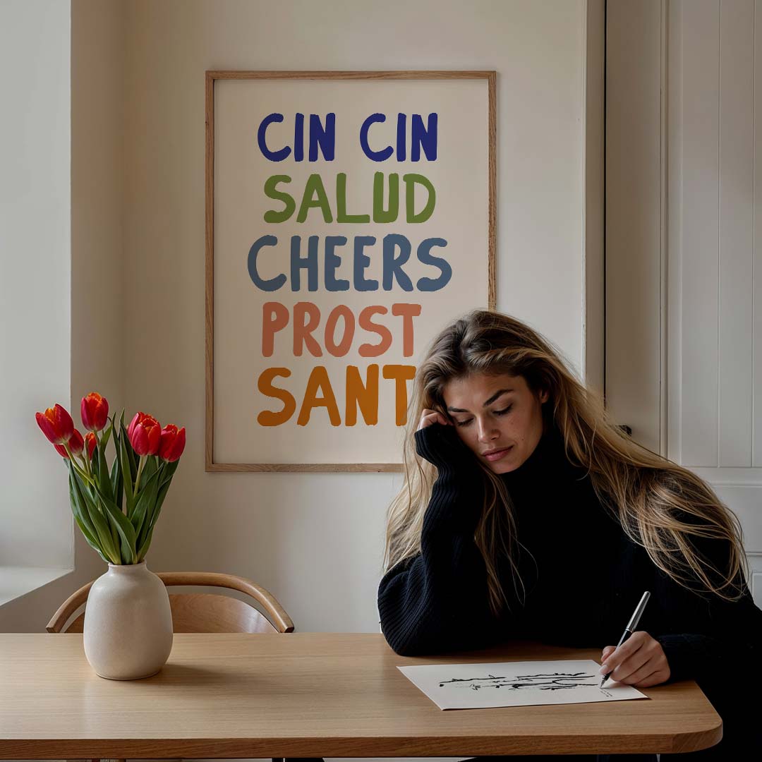 Internationale Proost – staande zomer wanddecoratie van WallArtistic