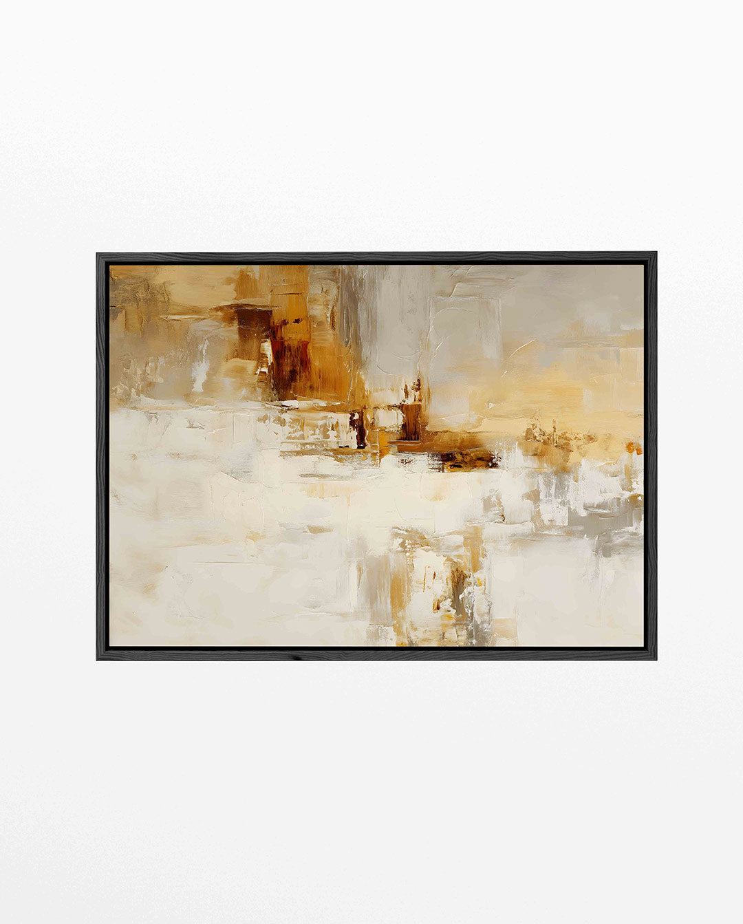 Warme aardetinten – liggend abstract kunstwerk