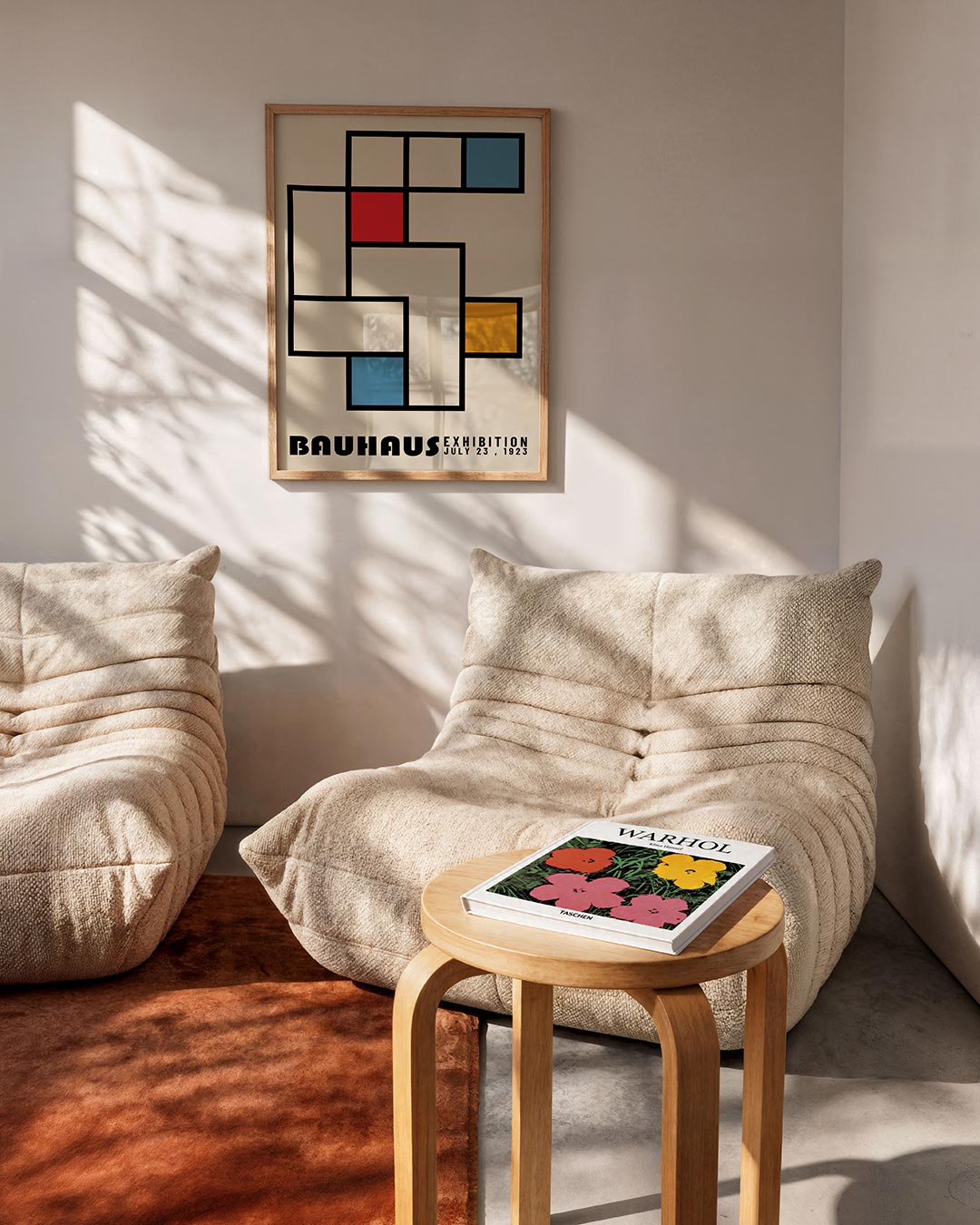 Vormen en vlakkenspel – geometrische Bauhaus poster in staand formaat