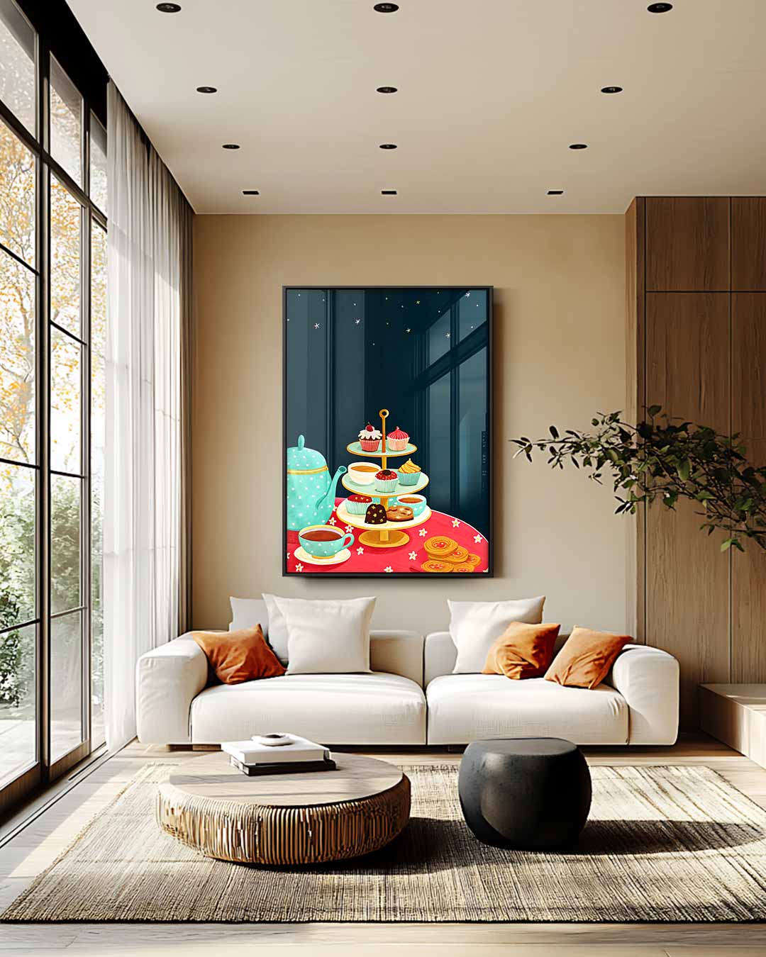 Afternoon Tea Delights – plexiglas wanddecoratie in portret formaat